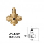 Μειωτής Πίεσης Ορειχάλκινος  1/2" 25 bar 