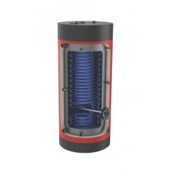 Boiler Λεβητοστασίου ILIOSAK 300lt BL.ΑΘ με  εναλλάκτη για αντλία θερμότητας & ηλιακή ενέργεια 