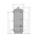 Boiler Λεβητοστασίου ILIOSAK 500lt BL.ΑΘ με εναλλάκτη για αντλία θερμότητας Boiler Λεβητοστασίου ILIOSAK 500lt BL.ΑΘ με εναλλάκτη για αντλία θερμότητας